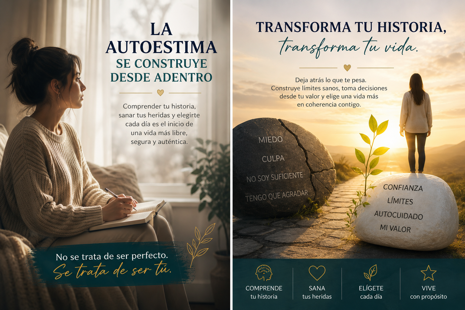Imagen de apoyo para construir seguridad interior y autocuidado
