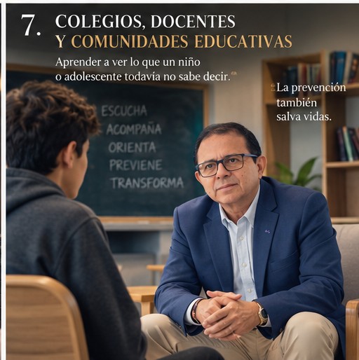 El Dr. Durán acompañando una conversación con jóvenes